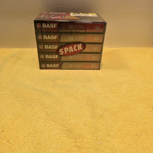 5 Pack BASF FE I Ferro 90 Extra Blank Audio Cassette