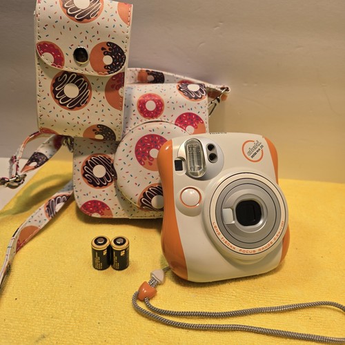 Rare Fujifilm Instant Camera Cheki instax mini 25. Orange With B