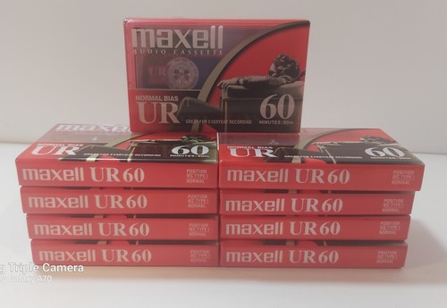 Lot of 9 New Sealed Maxell Normal Bias UR 60 Minute Blank Casset