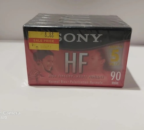5 Pack SONY HF 90 Normal Bias Blank Cassette Tapes