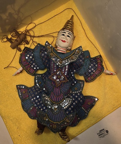 Vintage Thai Marionette String Puppet Wooden Handmade - photo 4