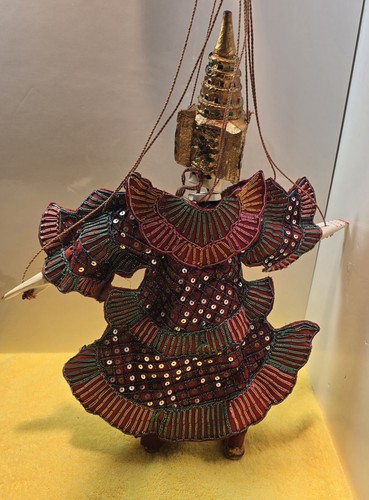 Vintage Thai Marionette String Puppet Wooden Asian Handmade - photo 2