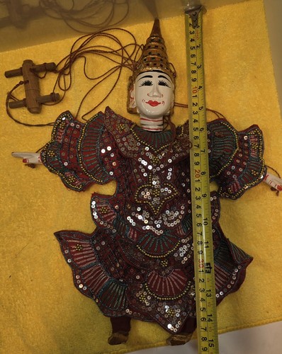Vintage Thai Marionette String Puppet Wooden Asian Handmade - photo 5