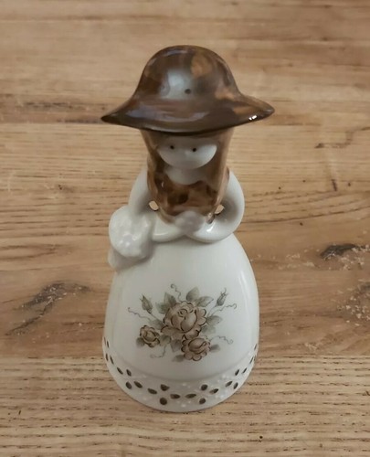Vintage Ceramic Figurine Lady Bell