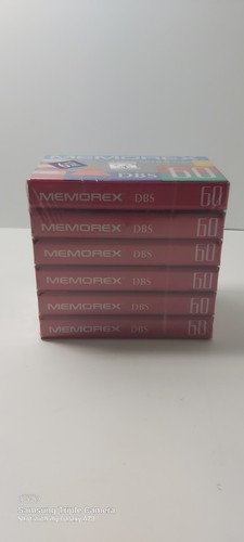 6 Pack MEMOREX DBS 60 Normal Bias New Blank Cassette Tapes - photo 3
