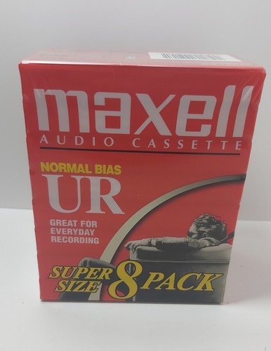 8 Pack Maxwell Audio Cassette Normal Bias UR 60 Minutes Factory
