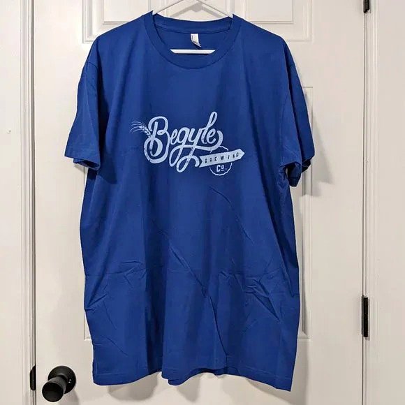 Begyle Brewing T-Shirt 2XL Blue American Apparel