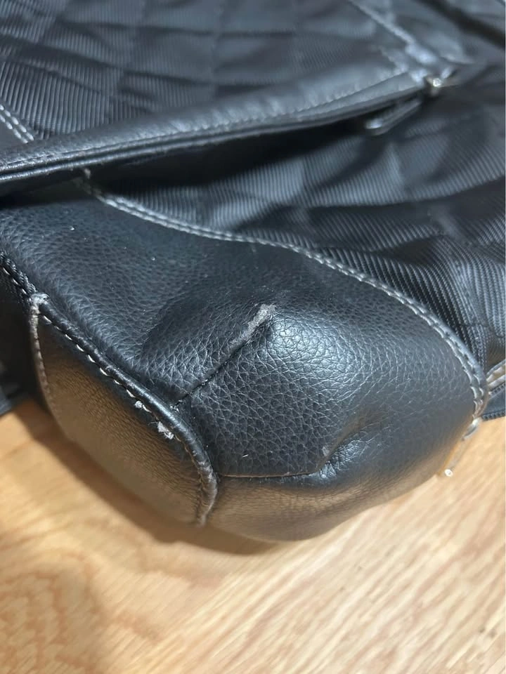 Black Quilted Laptop Tote Bag - photo 3