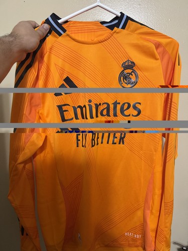 Real Madrid 2024/25 Away Orange Jersey Long Sleeve (Authentic) S - photo 5
