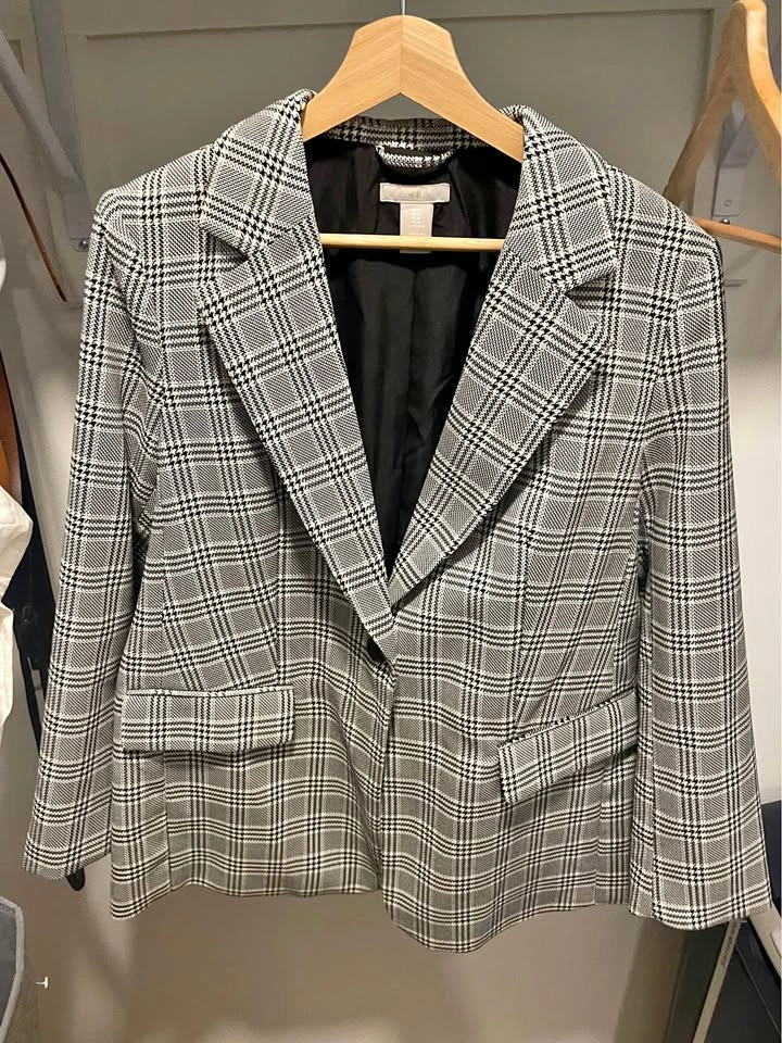 H&M Blazer woman black and white