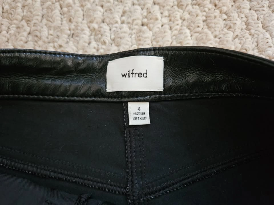 Aritizia Wilfred Straight Leather Pants Size 4 - photo 2