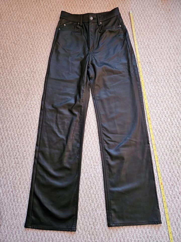 H&M Leather Pants - Straight Leg Size 6
