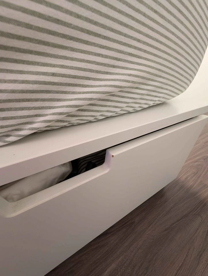 Queen bedframe + headboard ikea NORDLI - photo 5