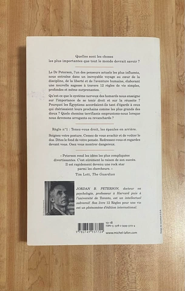 12 Rules For Life (French Copy) JORDAN B. PETERSON - photo 2
