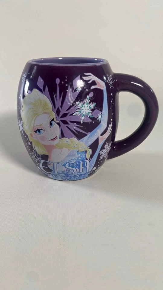 Disney Frozen Elsa Anna Large Purple Ceramic Mug