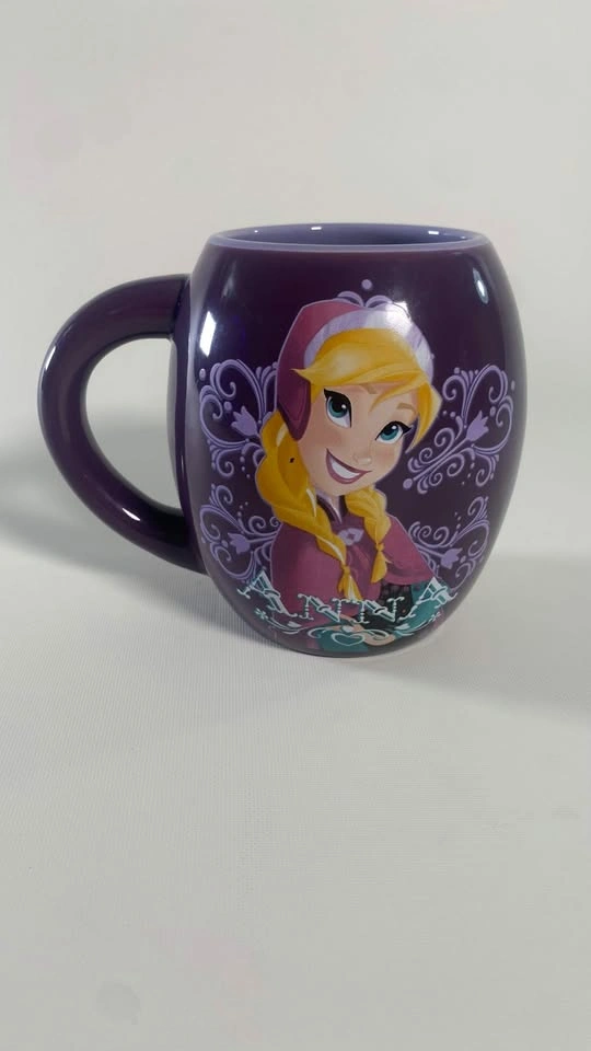 Disney Frozen Elsa Anna Large Purple Ceramic Mug - photo 2