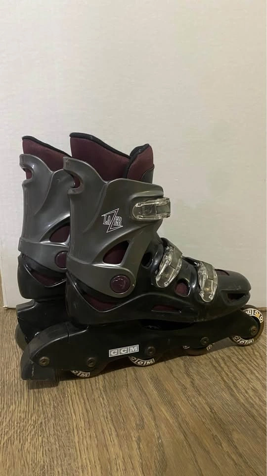 CCM Lazer Roller Blades - Grey/Black | Size 5 - photo 3
