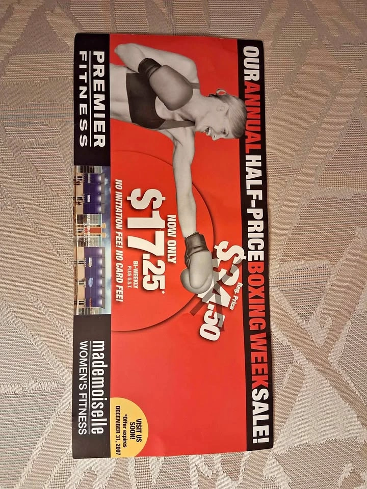 Vintage 2007 Premier Fitness Advertisement / Gym Flyer