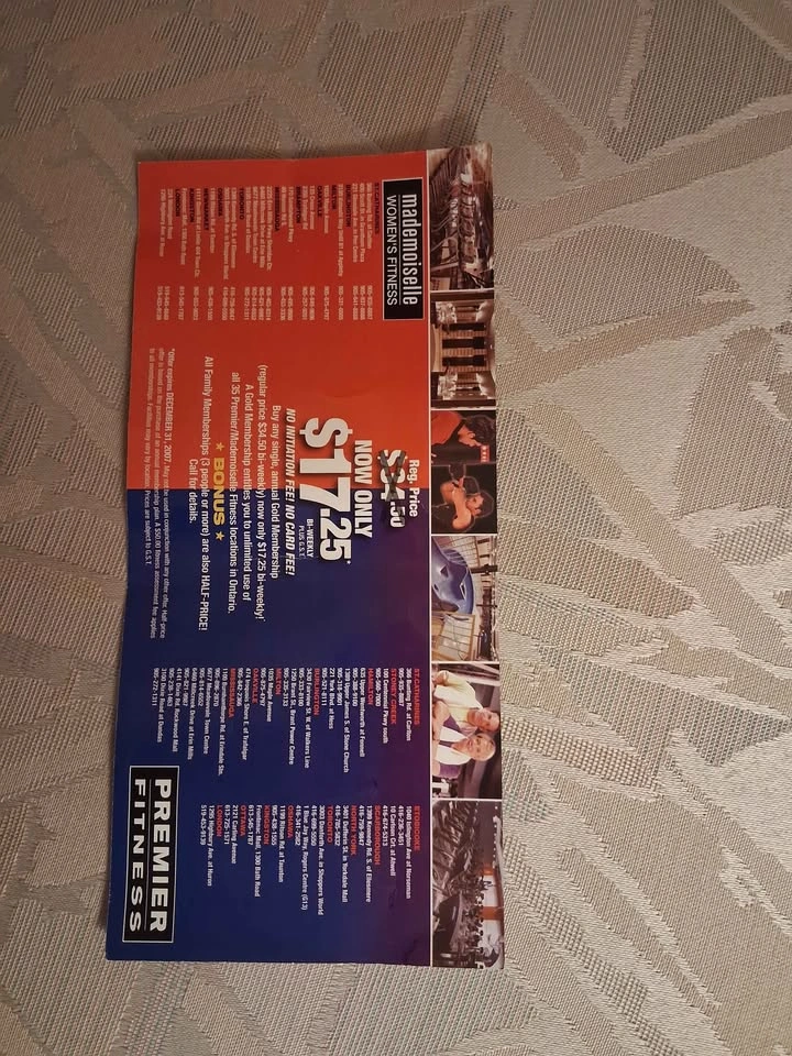 Vintage 2007 Premier Fitness Advertisement / Gym Flyer - photo 2