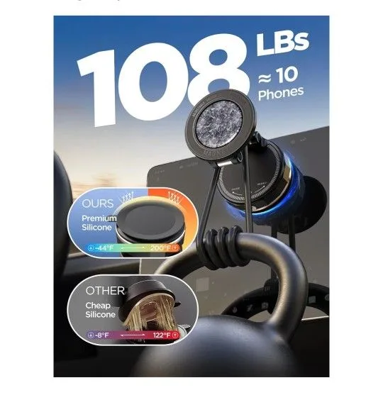 Upgraded Vacuum Magnetic Car Phone Holder for MagSafe🥕 image indicator(4)