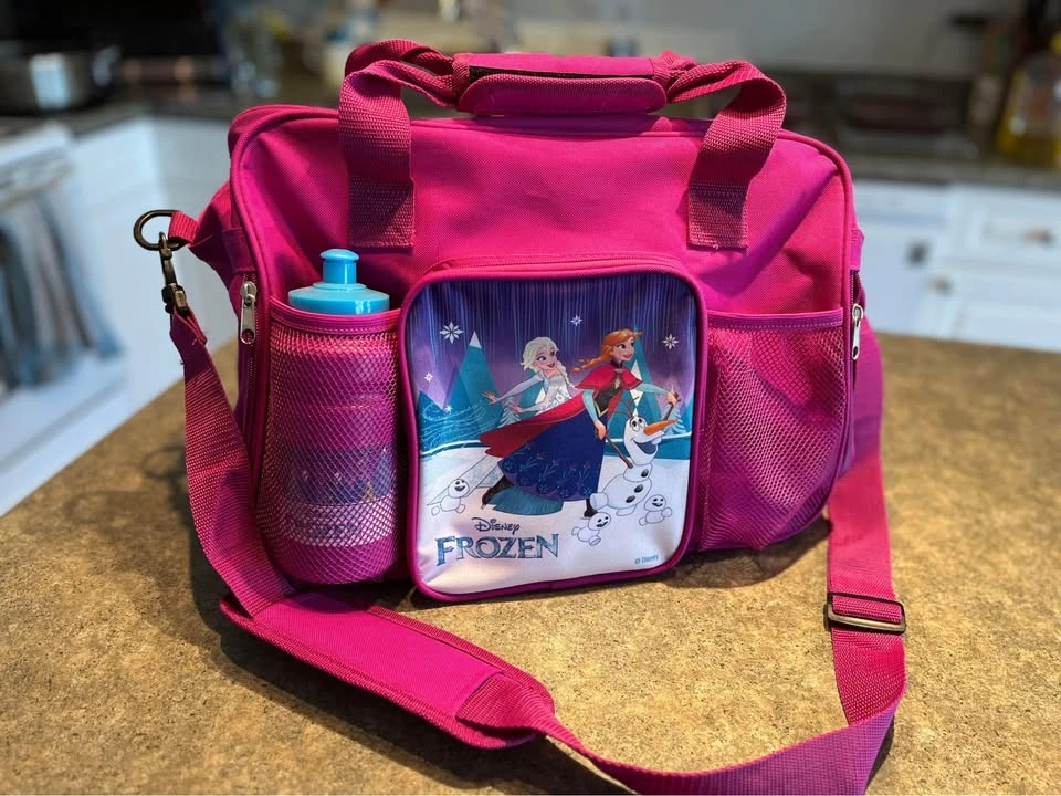 Girl’s Frozen Soccer bag, water bottle, shin guards, socks and s - photo 2