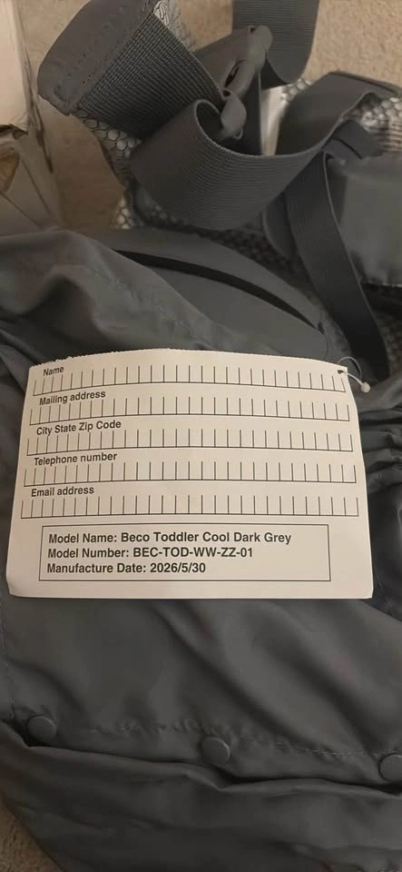 NEW/Beco Toddler Carrier 18+, 3D Mesh, Cool Dark Grey - photo 4