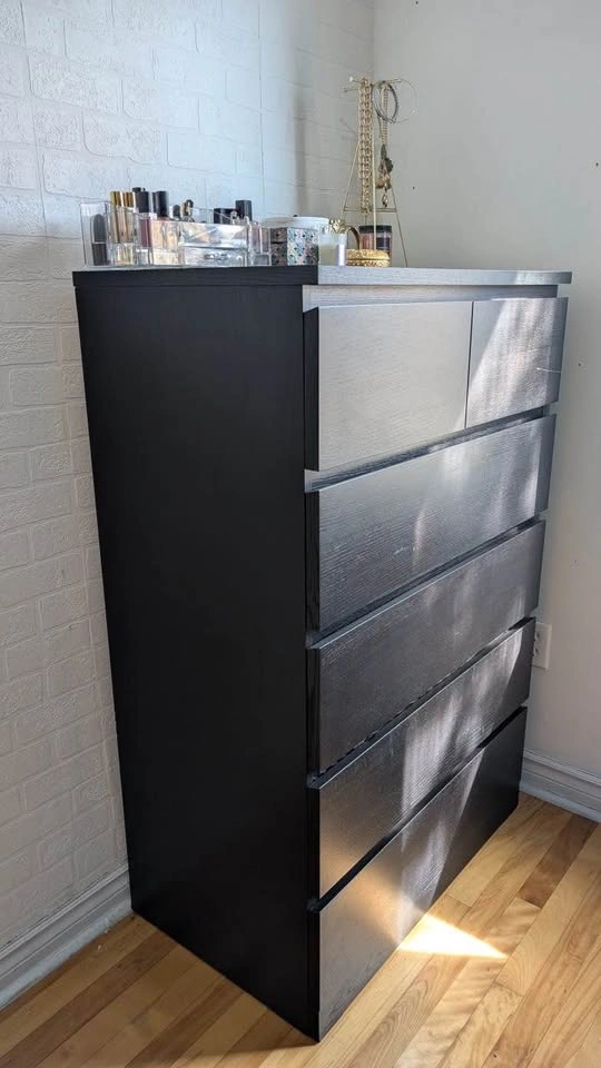IKEA MALM 6-Drawer Dresser – Black-Brown | Spacious & Sturdy - photo 3
