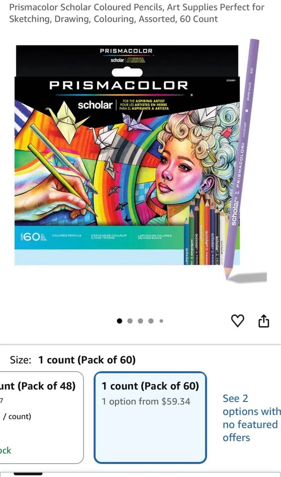 Prismacolor Scholar Coloured Pencils 60 count - photo 2