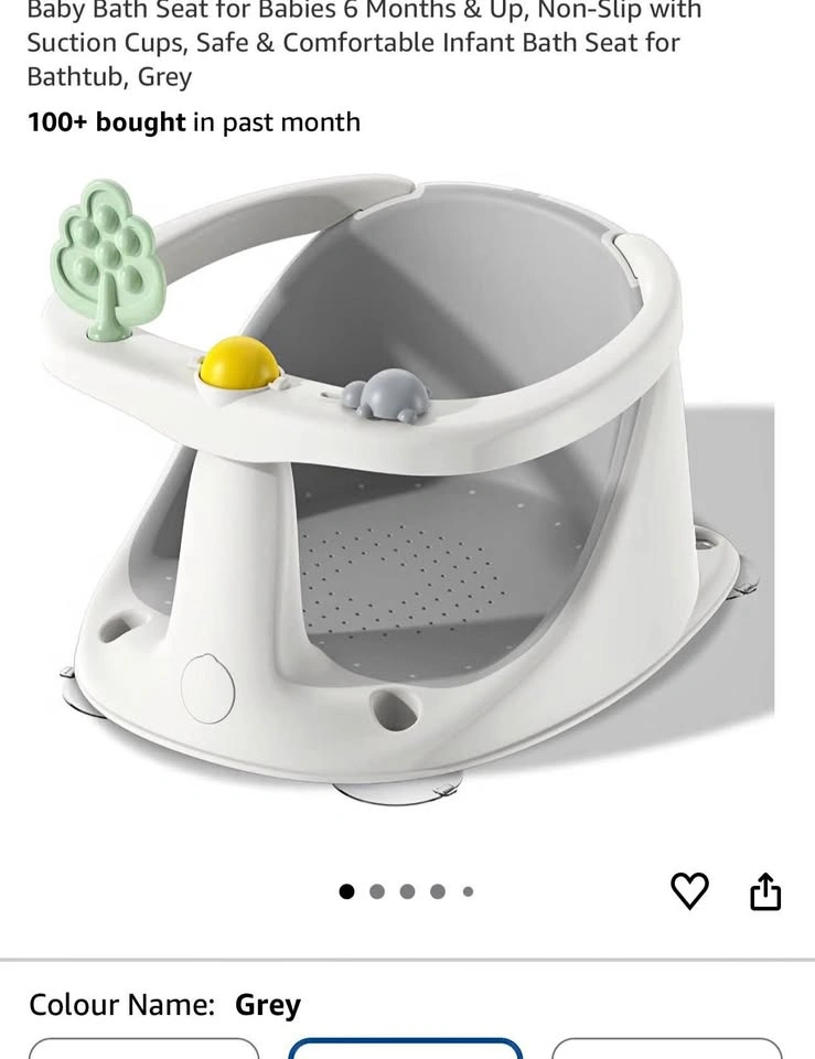 Hibby Baby Bath Seat Set with Hair Brush and Rinse Cup