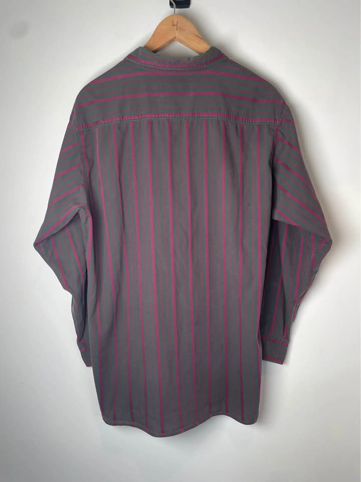 Vintage Belotti Striped Long Sleeve Button-Down Shirt - photo 2