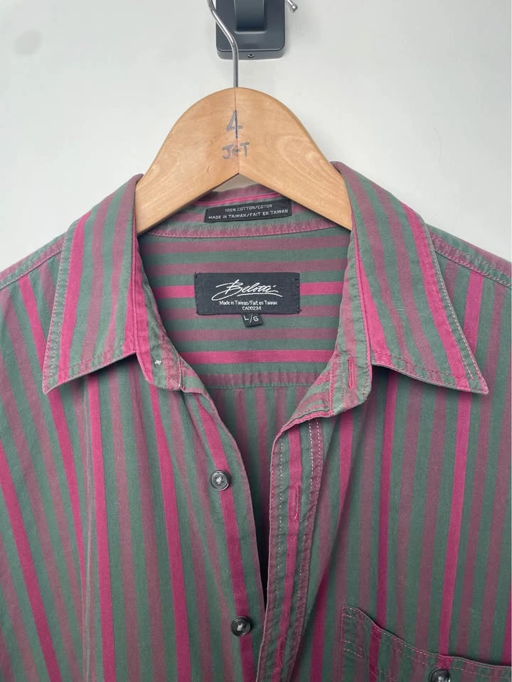 Vintage Belotti Striped Long Sleeve Button-Down Shirt - photo 4