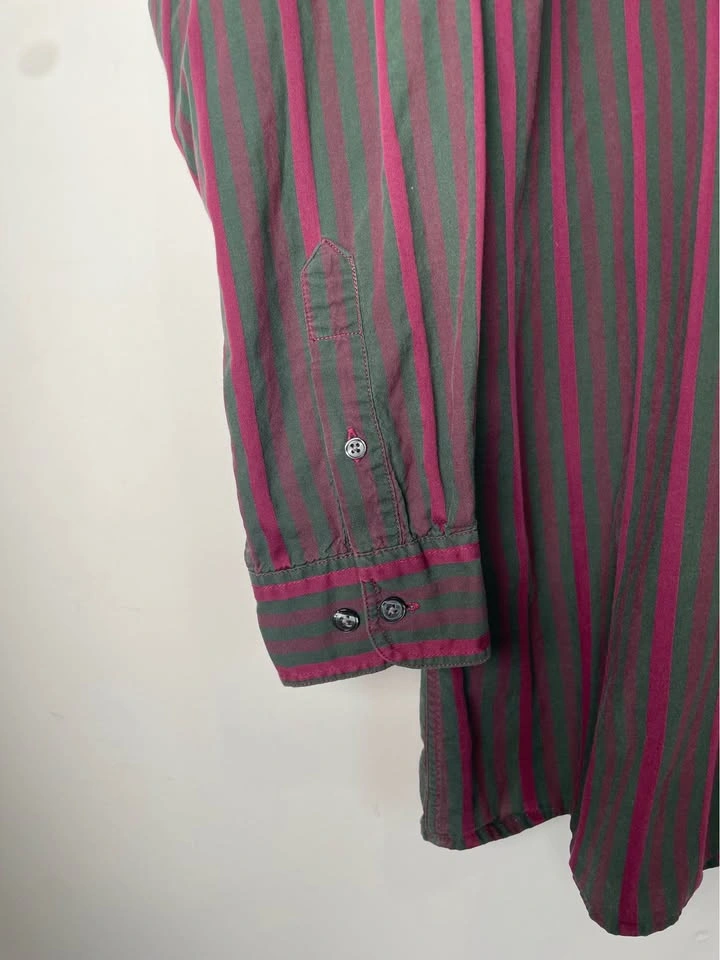 Vintage Belotti Striped Long Sleeve Button-Down Shirt - photo 5