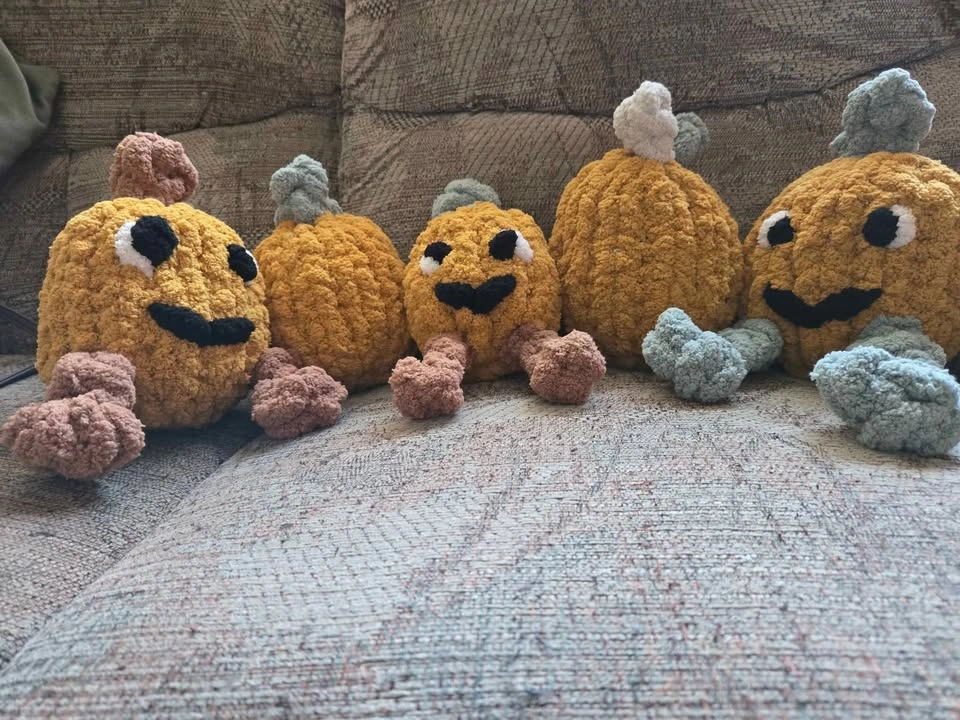 Chunky Knit Pumpkins and Pumpkin Buddies