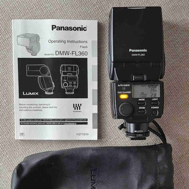 Panasonic Lumix DMW-FL360 External TTL Flash – Excellent Conditi