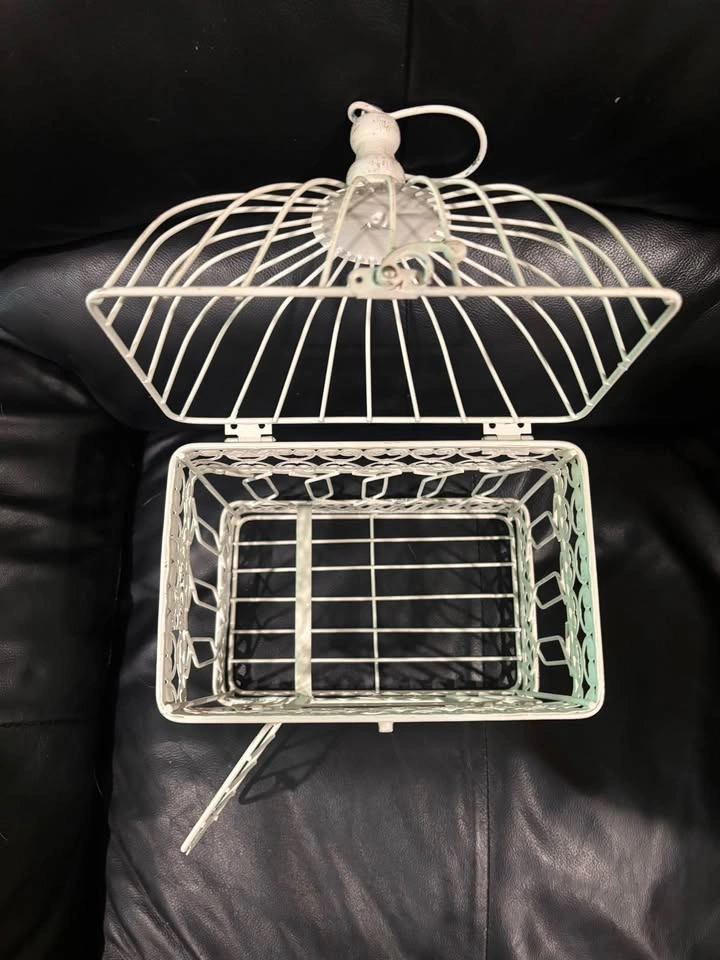 Set of 3 Decorative White Metal Birdcages – Vintage Wedding/Home - photo 4