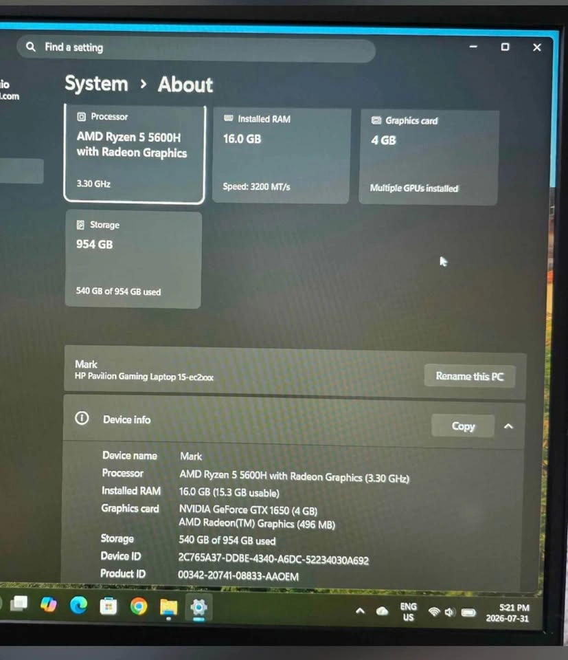 HP Pavilion 15-ec Gaming Laptop - photo 4