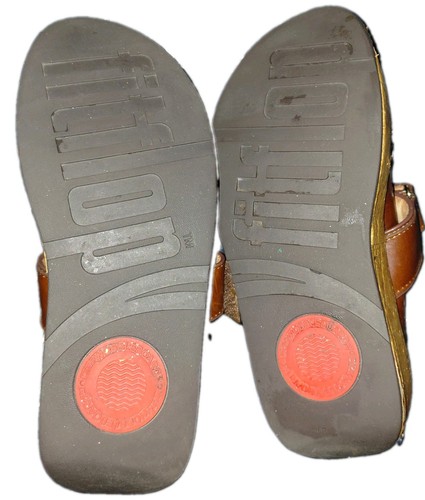 Fitflop Remi Slide Sandals Women 5 Brown Adjustable Wedge - photo 5