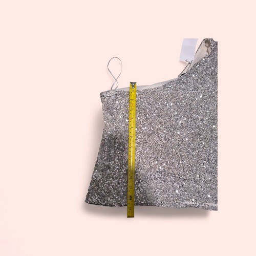 MANGO Xena Asymmetric Sequin Top Large New W/ Tags - photo 4