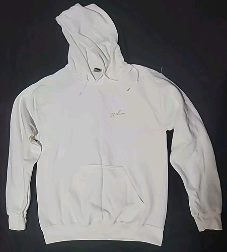 Gildan White Hoodie Sweatshirt Heavy Blend Pullover Womens Small