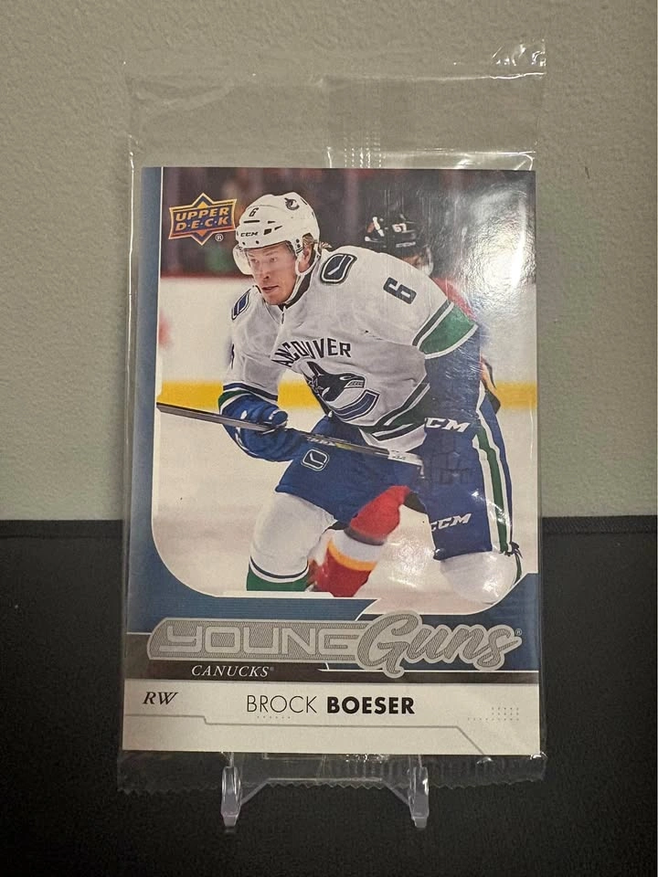 Upper Deck Young Guns Brock Boeser Vancouver Canucks Rookie Card