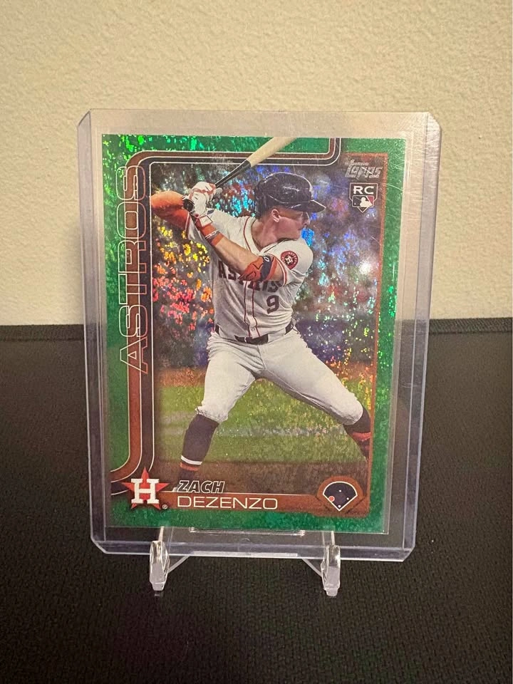 2025 Topps Series 1 Zach Dezenzo Green Crackle Foilboard RC /99