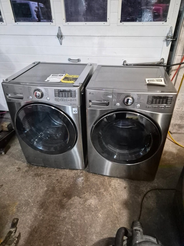 LG washer and dryer Gray matching steam direct drive