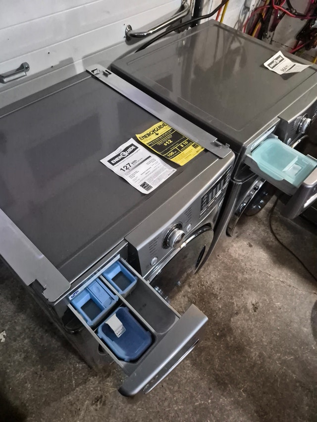 LG washer and dryer Gray matching steam direct drive - photo 3