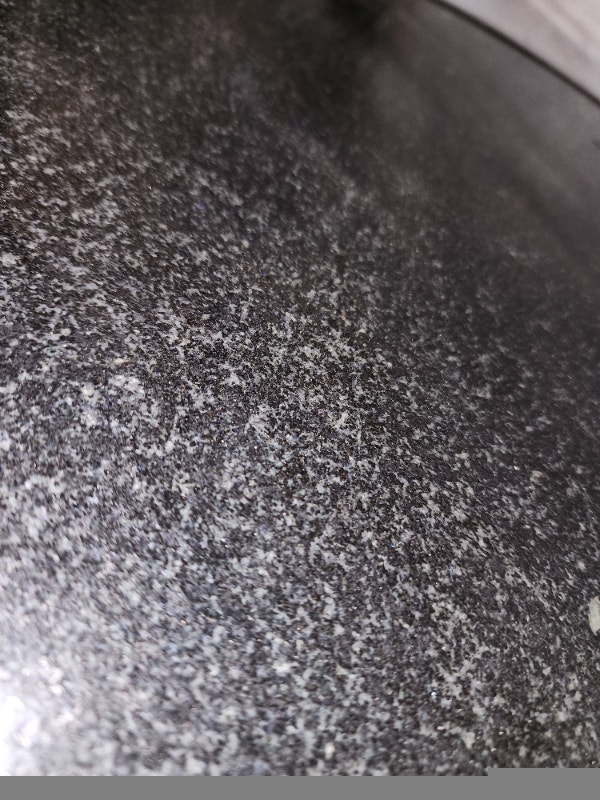 Heavy Granite Glass and Metal Table 18" Dia 19" H - photo 5