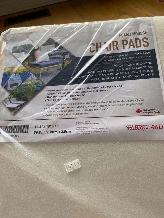 FOAM / MOUSSE Chair pads ( Made in Canada ) - photo 2
