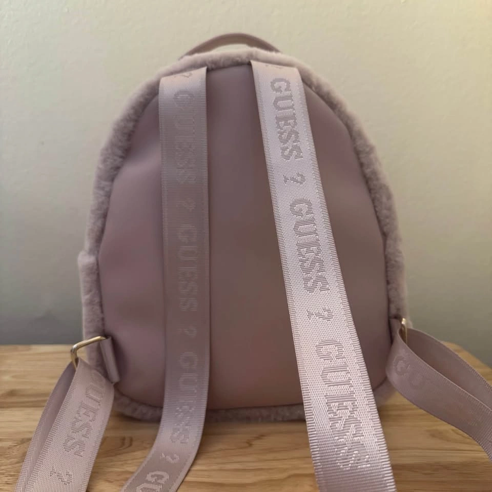 New Guess Blush Pink Faux Fur Mini Backpack - Unused - photo 2