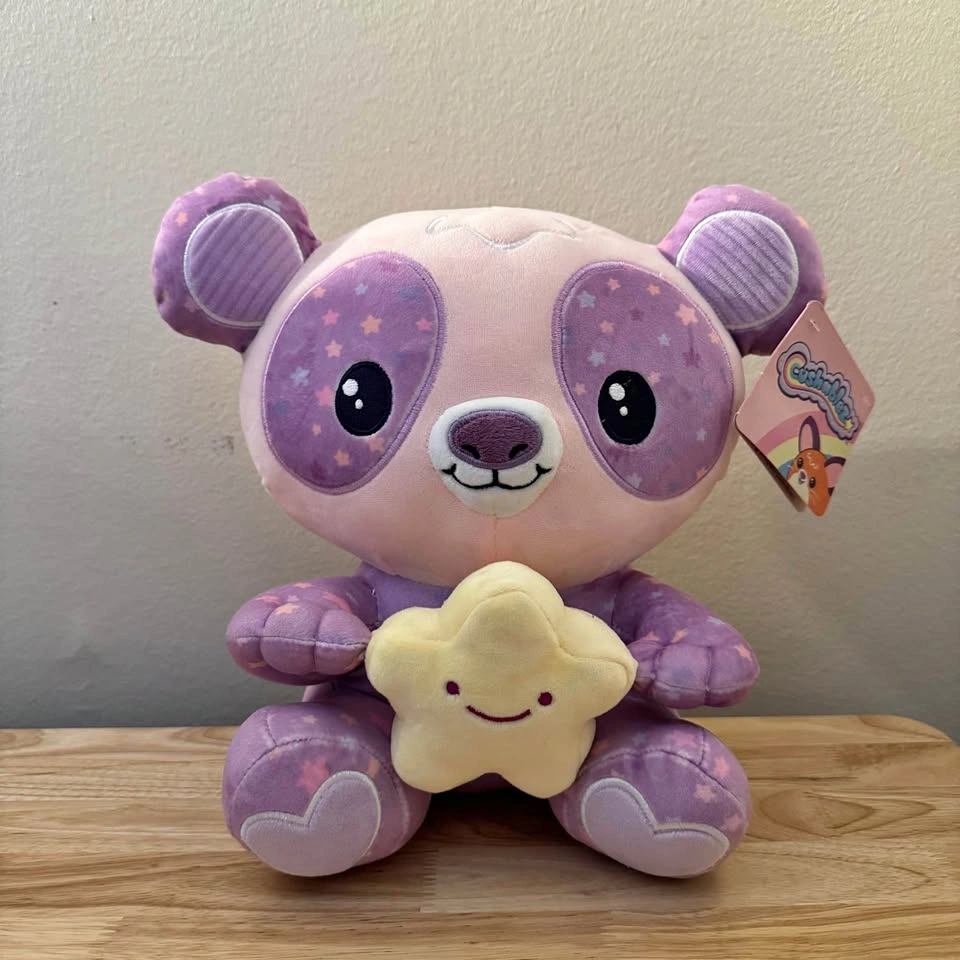 New Pink/Purple Panda Bear Plush