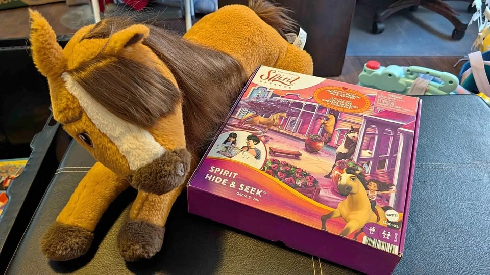 Mattel Spirit Untamed Plush Horse and Hide & Seek Game Bundle