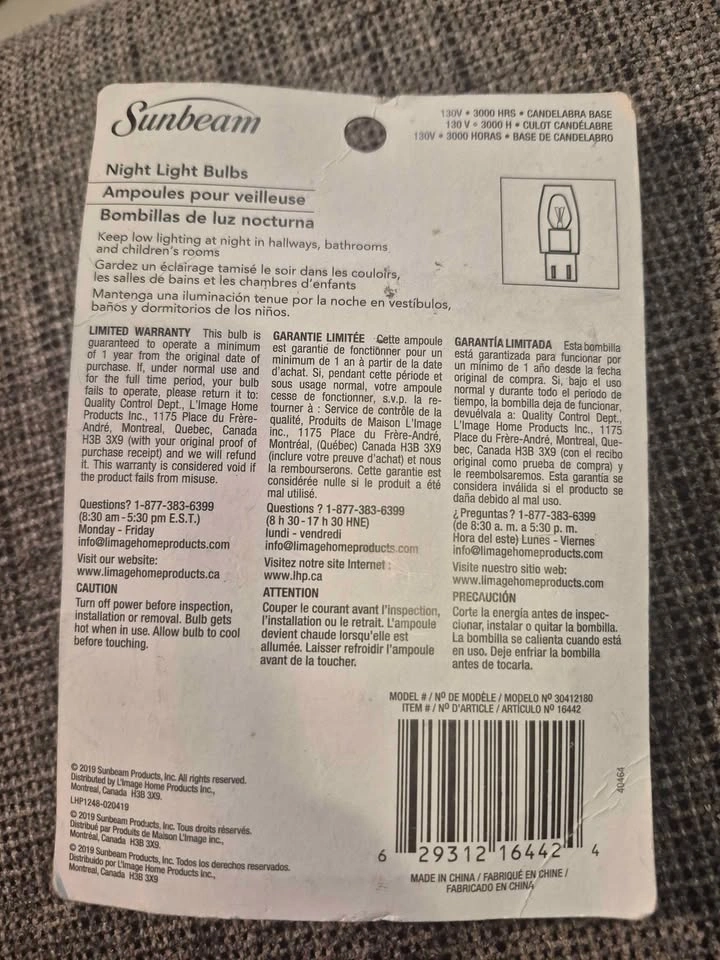 Sunbeam 3-pack 4-watt Night Light Bulbs - photo 3