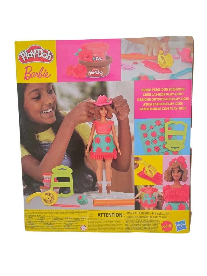 Play-Doh Barbie Florals & Fringe Fashion Design Set • Doll Inclu - photo 2